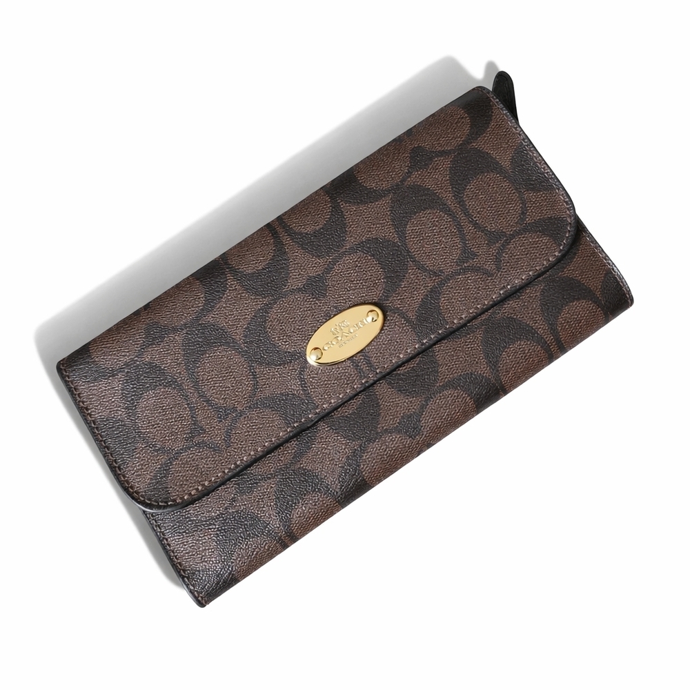 Coach Rehab Brown & Black Long Wallet